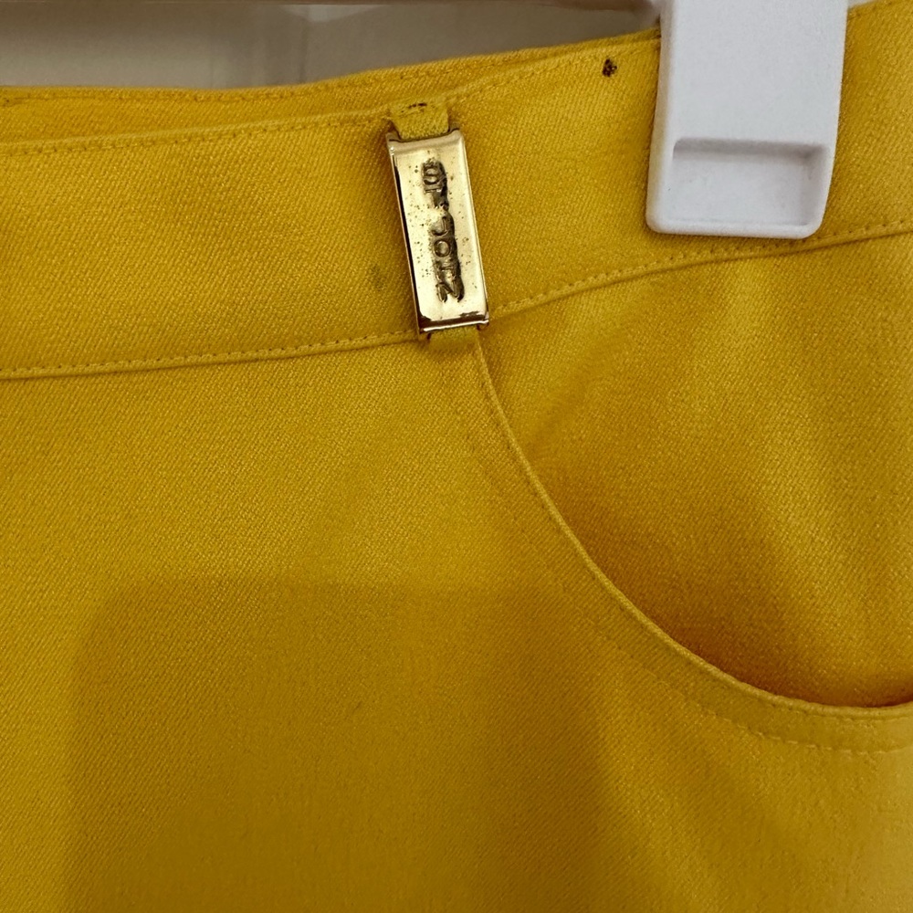 St John vintage high rise Yellow Straight-Leg Pants size 8 - Picture 4 of 7